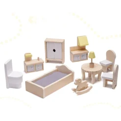 Ikonka Luxe XL Houten Poppenhuis met Meubels