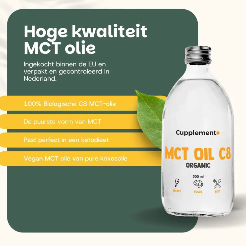 25% korting | Cupplement Multipack MCT C8 Olie Biologisch