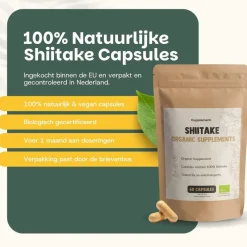 20% korting | Cupplement Shiitake Capsules 500 mg Biologisch