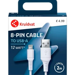 Kruidvat USB-A 8-Pin Kabel