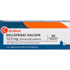 Kruidvat Diclofenac Kalium 12,5mg Filmomhulde Tabletten