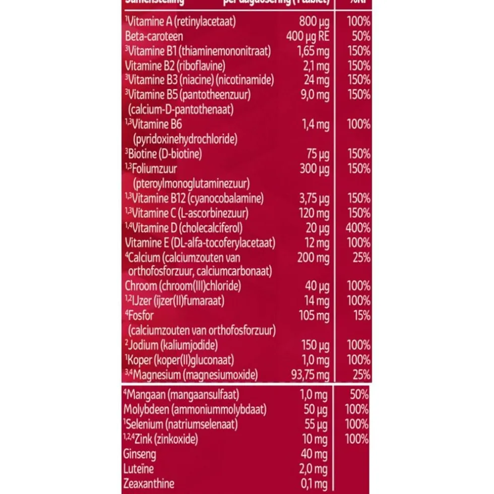 Kruidvat Multi A-Z 65+ Vitaal Tabletten