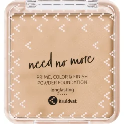 Kruidvat Need No More 028 Medium Biscuit Prime, Color & Finish Powder Foundation