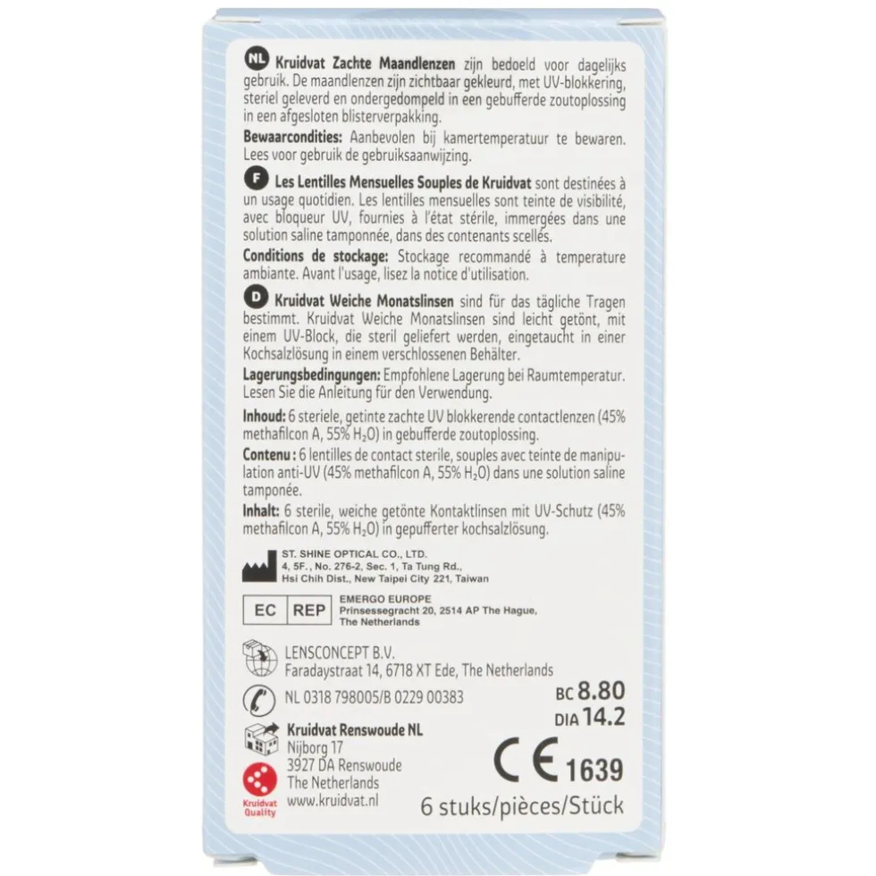 Kruidvat Opticare -6.50 Zachte Maandlenzen