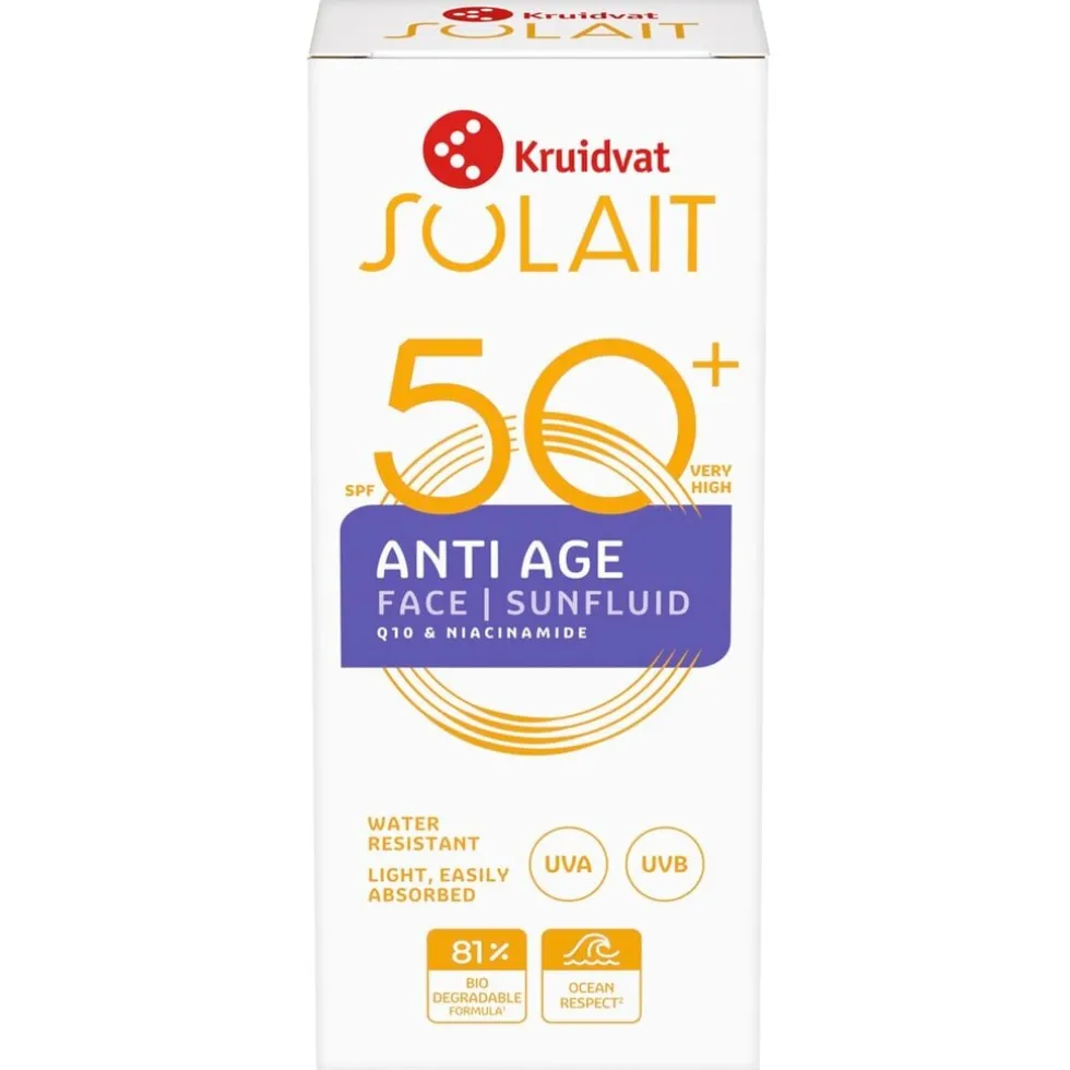 Kruidvat Solait SPF50+ Anti-Age Face Sunfluid
