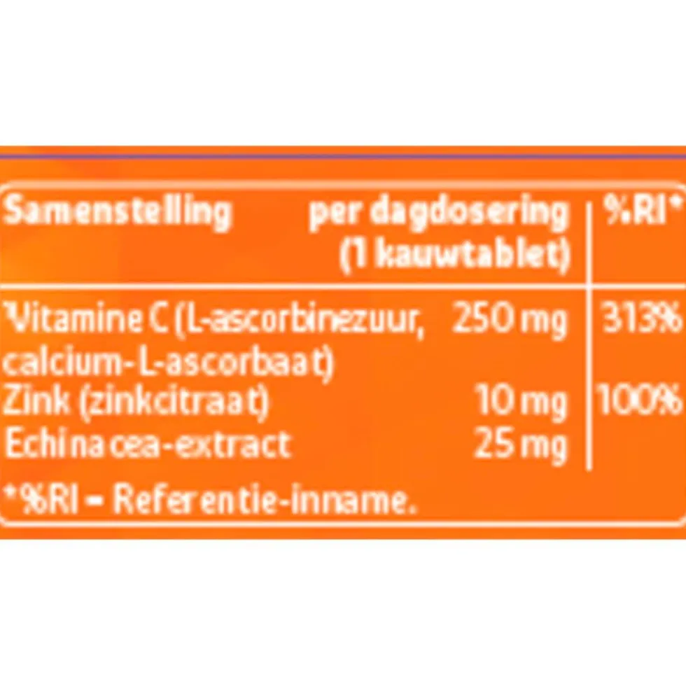 Kruidvat Vitamine C Complex met Zink Kauwtabletten