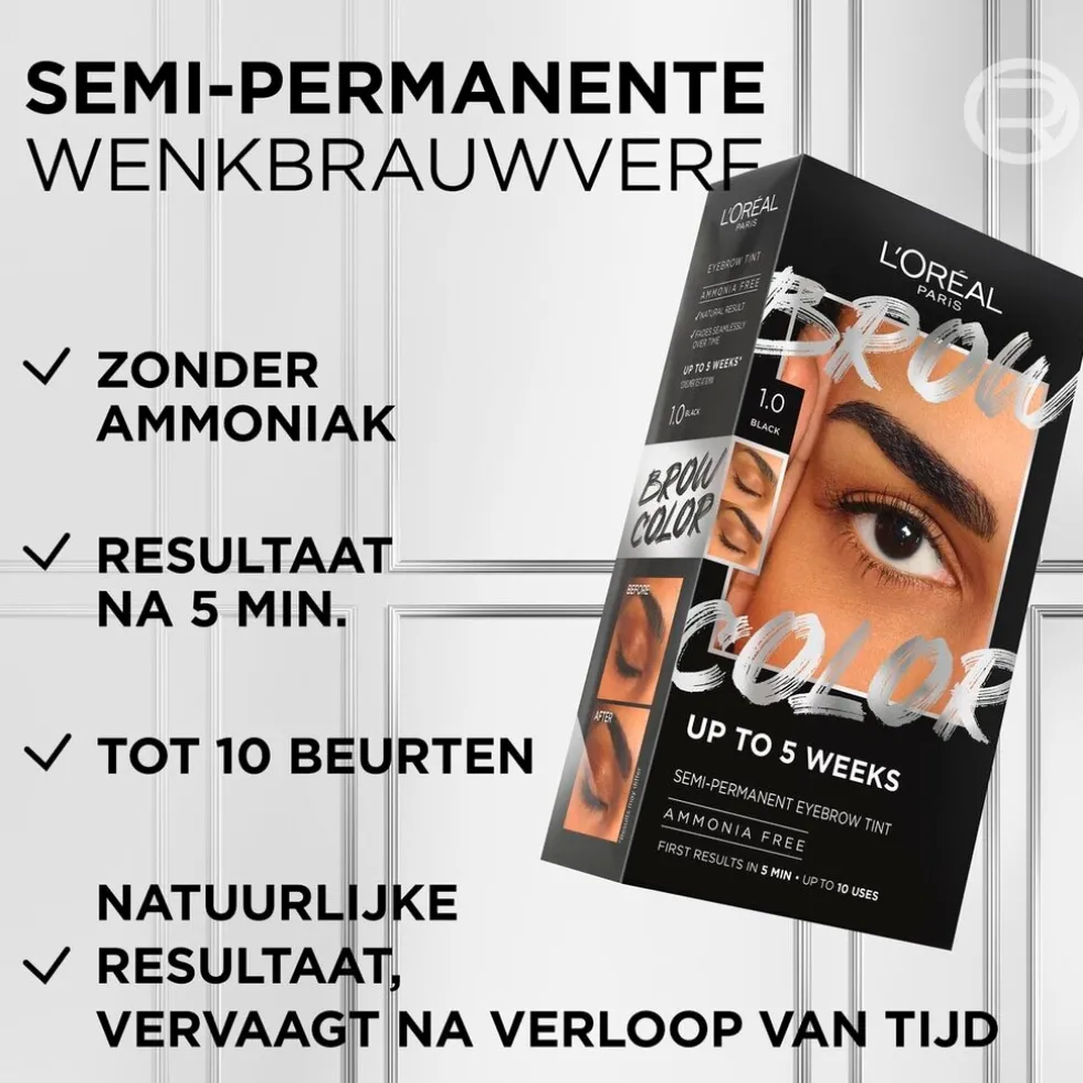 L'Oréal Paris 1.0 Black Brow Color Wenkbrauwverf