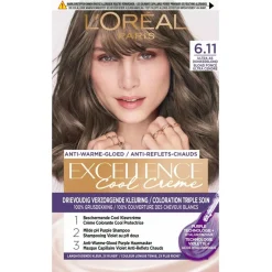 L'Oréal Paris Excellence Cool Crème 6.11 Ultra As Donkerblond Permanente Haarkleuring