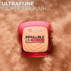 L'Oréal Paris Infaillible 24H Fresh Wear 220 Sand Foundation in a Powder