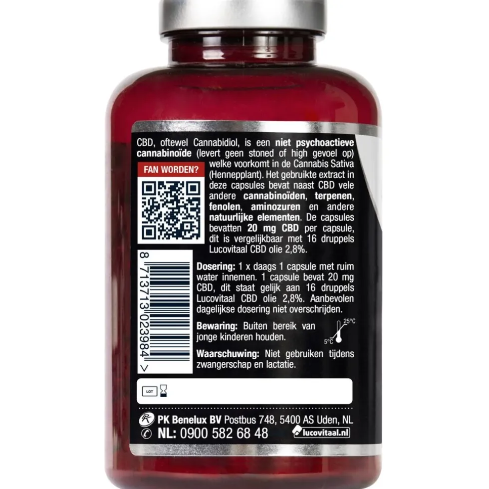 Lucovitaal CBD 20mg Cannabidiol Capsules