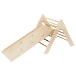 Luna Toys Naturel ECO Houten Klimrek met Glijbaan