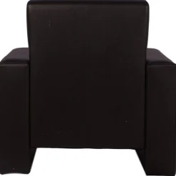 MamaLoes Jamie Zwart Leren Kinderfauteuil