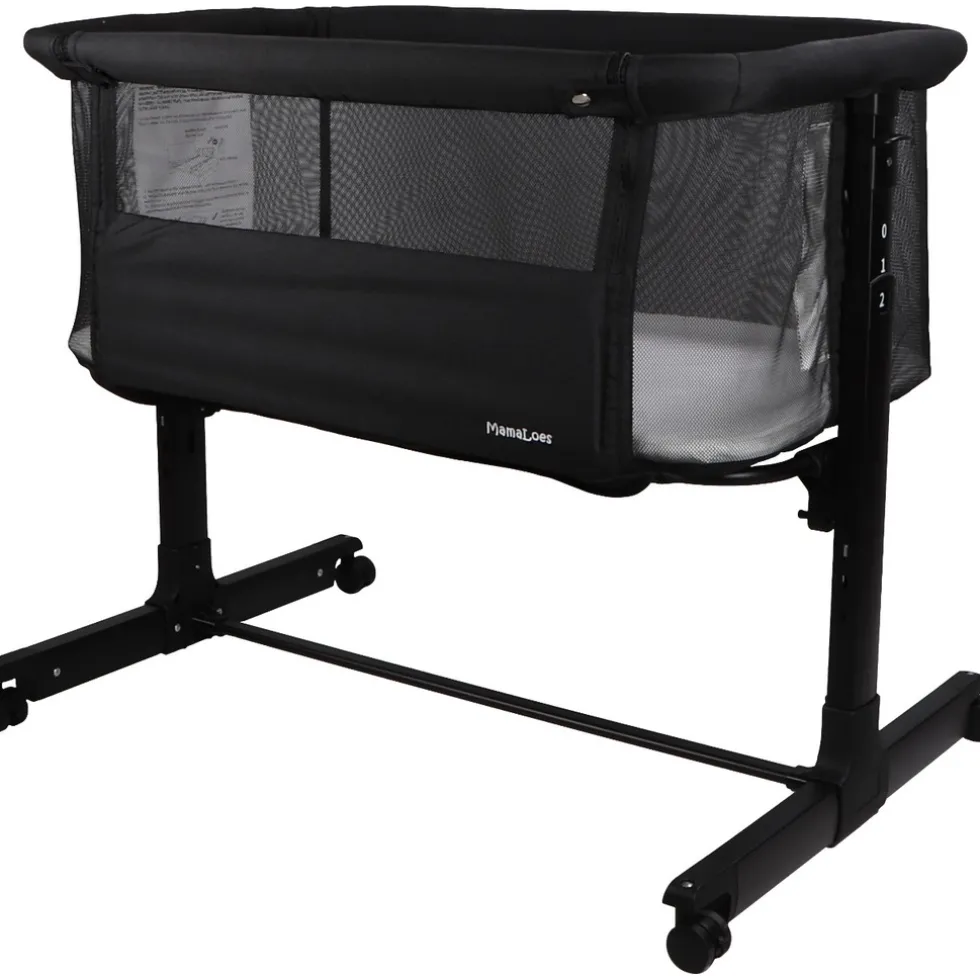 Mamaloes Noé Zwart Co-Sleeper Wieg aan Bed