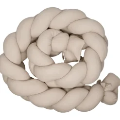 MamaLoes Soft Cotton Ecru 210 cm Braided Bedbumper