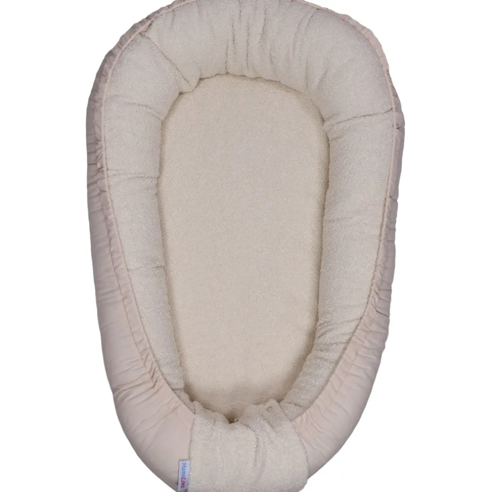 MamaLoes Teddy Boucle Naturel Omkeerbaar Babynest