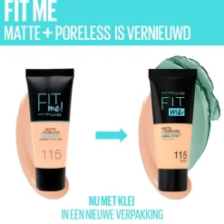 Maybelline New York Fit Me Matte & Poreless 110 Porcelain Foundation