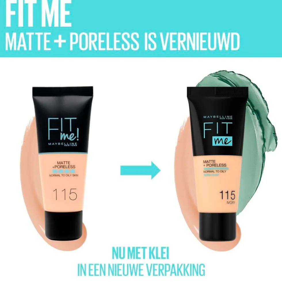 Maybelline New York Fit Me Matte & Poreless 110 Porcelain Foundation