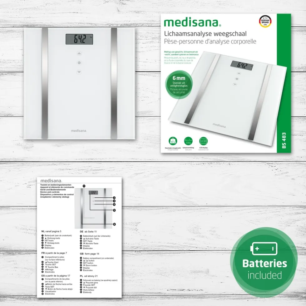 medisana BS 483 Lichaamsanalyse weegschaal