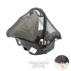 Mordesign Black Universeel Muskietennet voor Groep 0 Autostoel