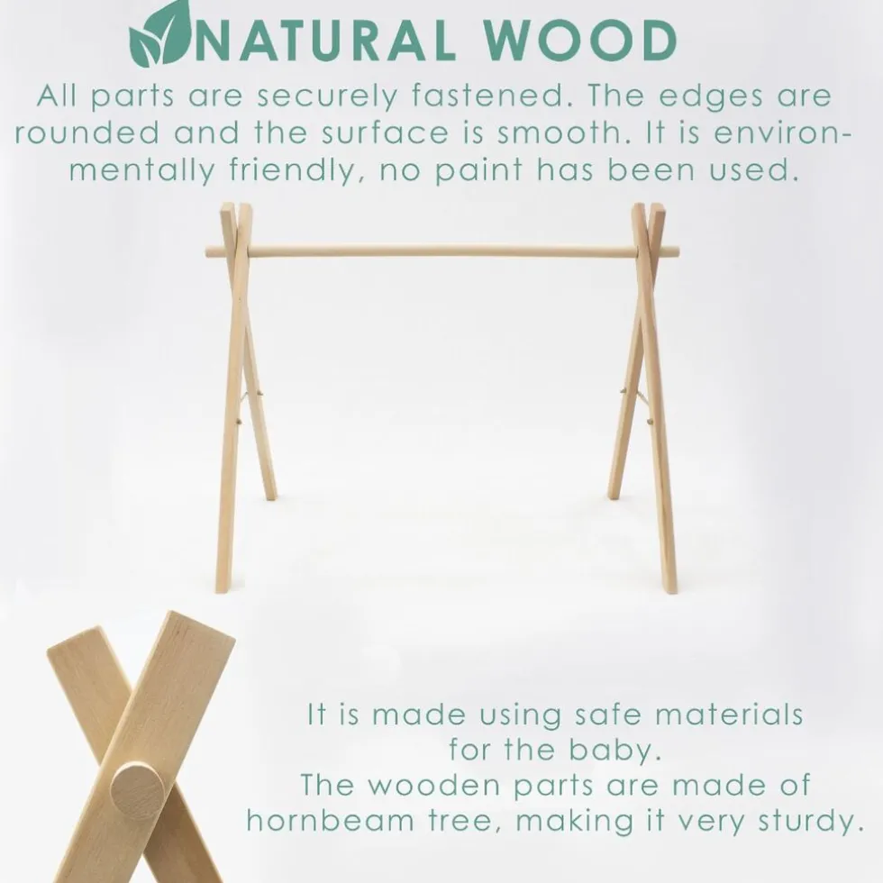 MorDesign Leaf Wood Babygym en Speelkleed