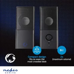 Nedis GSPR10020BK stereo speakers