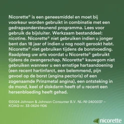 Nicorette Classic 2mg Suikervrije Kauwgom