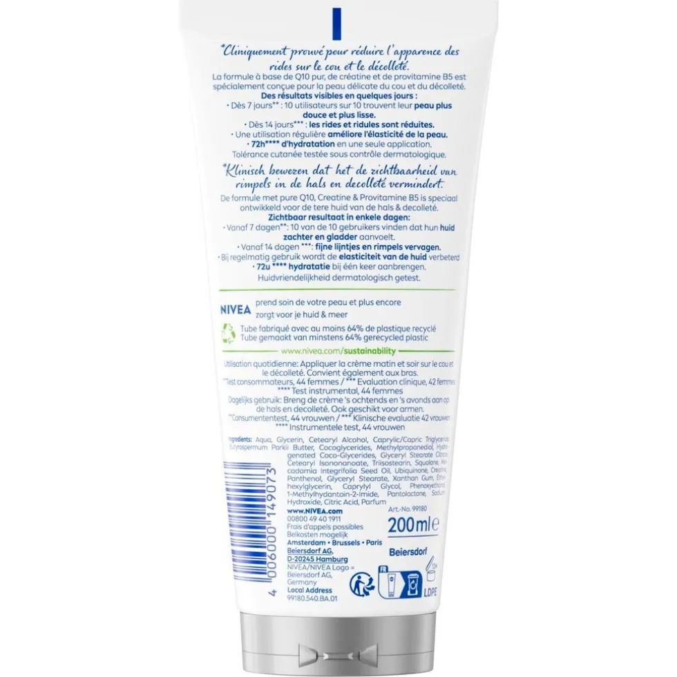 NIVEA Q10 Verstevigend + Anti-Rimpel Crème voor Hals en Decolleté