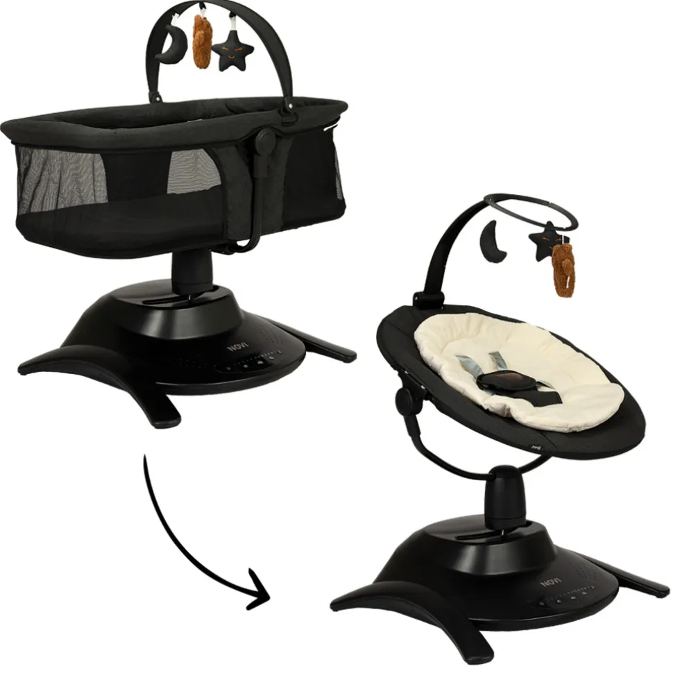 Novi 2-in-1 Stardust Babyswing en Wieg