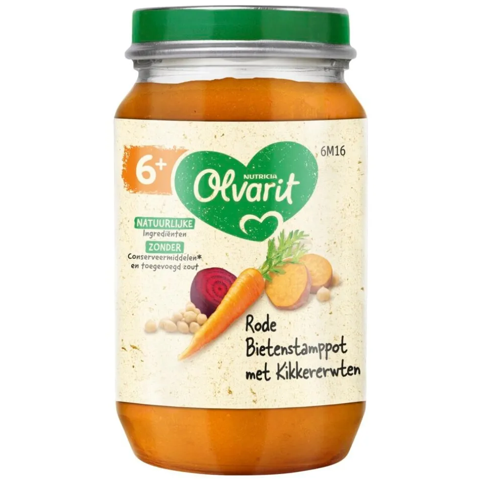 Nutricia Olvarit 6M+ Rode Bietenstamppot met Kikkererwten