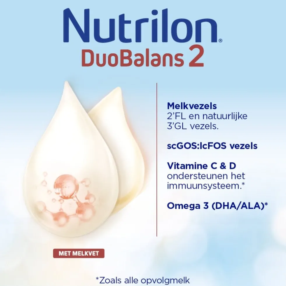 Nutrilon DuoBalans 2 Opvolgmelk Baby Flesvoeding 6-12 Maanden