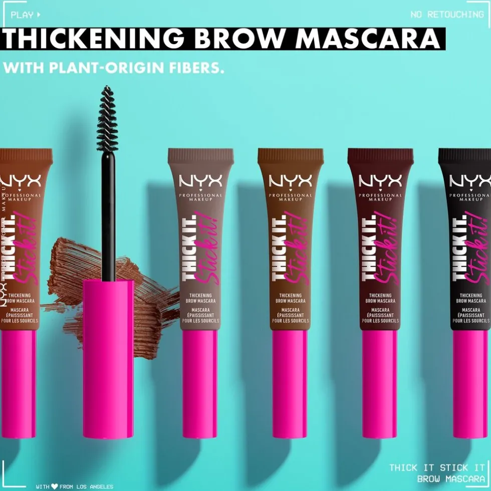 NYX Professional Makeup Thick It. Stick It! Black Brow Mascara