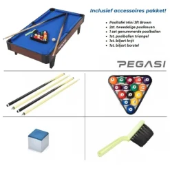 Pegasi pooltafel Mini Brown