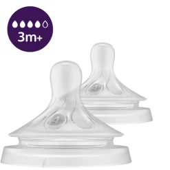Philips Avent SCY964/02 3m+ Snelheid 4 Natuurlijke Zuigreflex Flesspenen