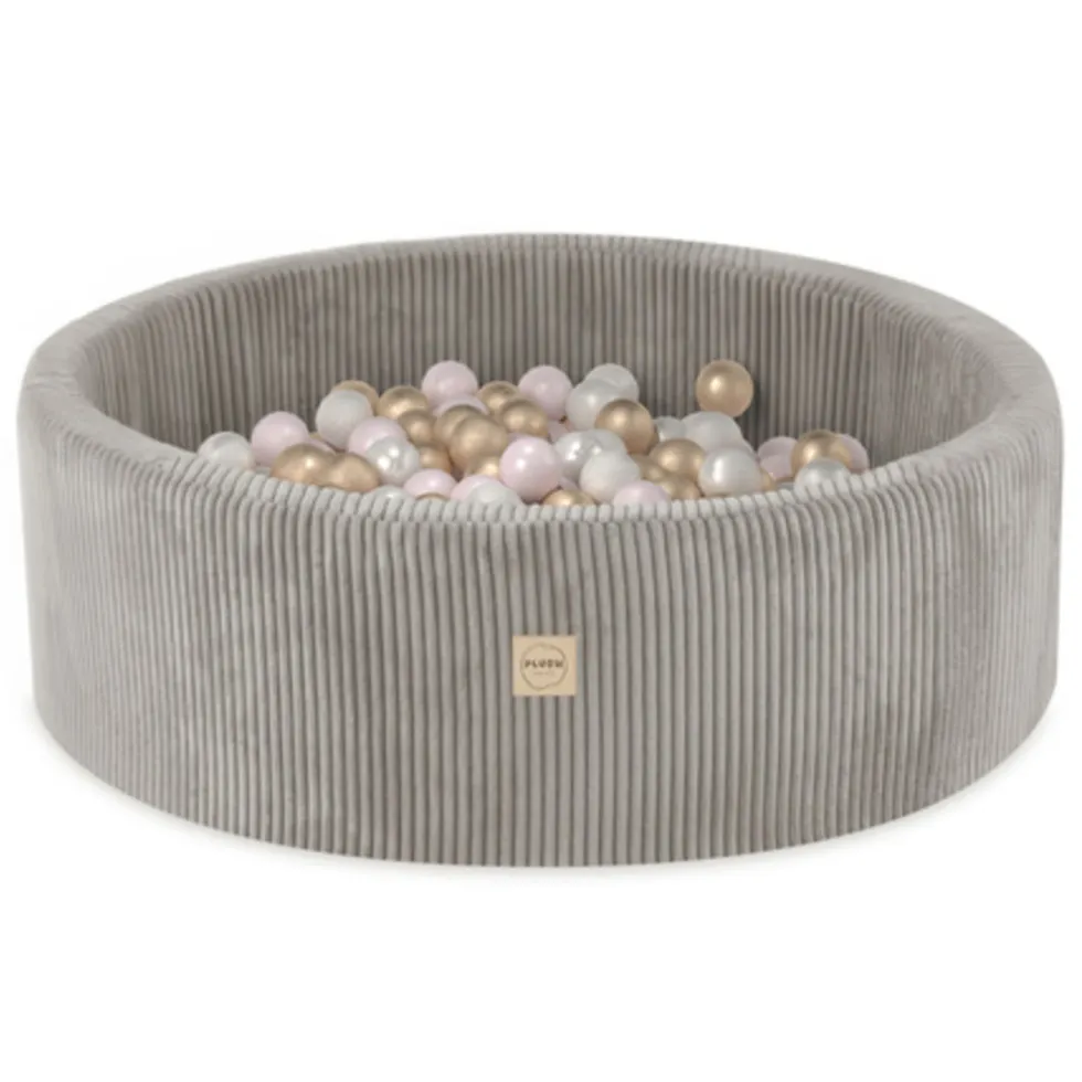 Plushnest ronde ballenbak voor kinderen en baby's met 200 kleurrijke ballen