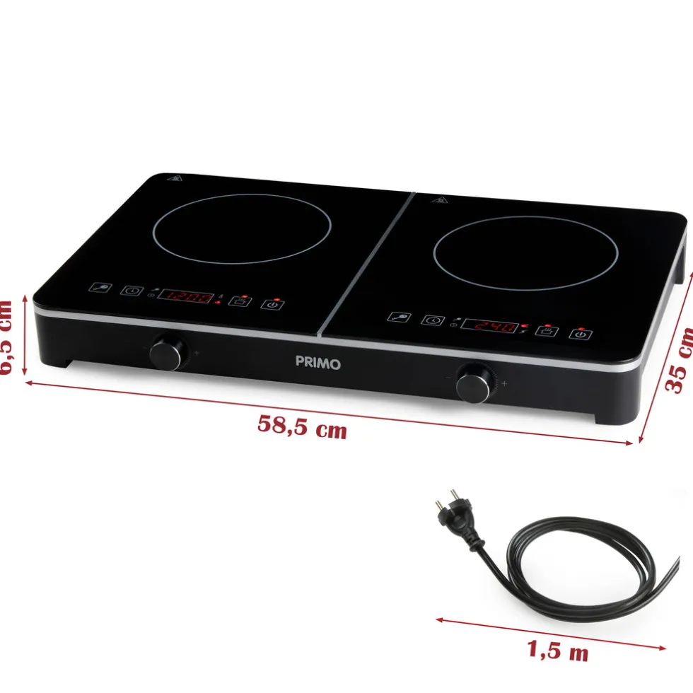 PRIMO PR303IKP Dubbele Inductiekookplaat