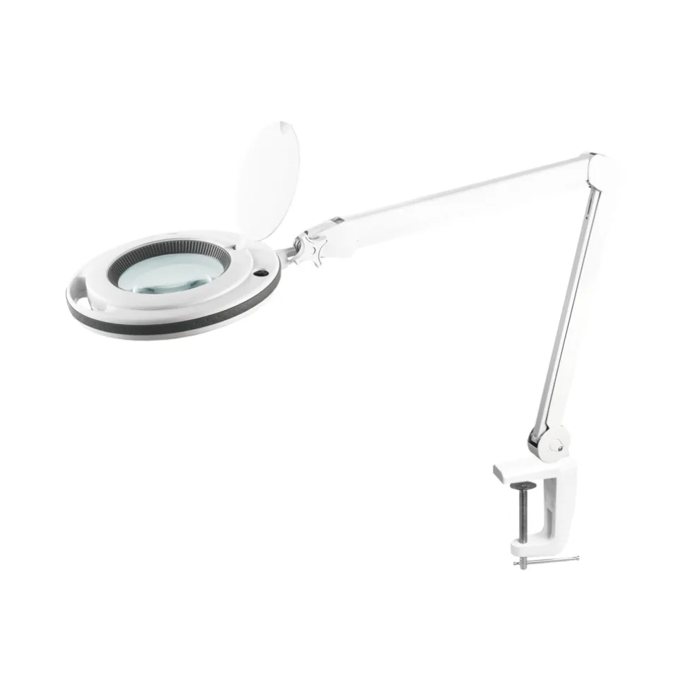 Rebel LED tafellamp met vergrootglas en verstelbare arm voor tafelmontage
