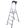 Rijoka Huishoudtrap Aluminium 4 treden Anti Slip Treden Opbergkapje