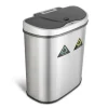 Rijoka Prullenbak met Sensor Dubbel 70 Liter RVS Soft Close Vingerafdrukvrij