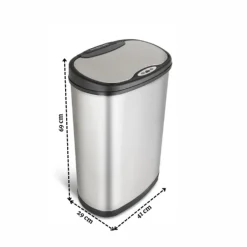 Rijoka Prullenbak Sensor Dubbel 50 Liter RVS Soft Close Vingerafdrukvrij