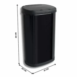 Rijoka Prullenbak Sensor Dubbel 50 Liter Recycle Soft Close Vingerafdrukvrij