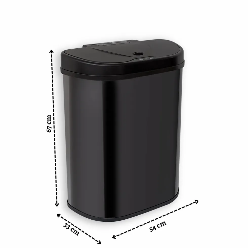 Rijoka Prullenbak Sensor Dubbel 70 Liter Recycle RVS Soft Close Vingerafdrukvrij