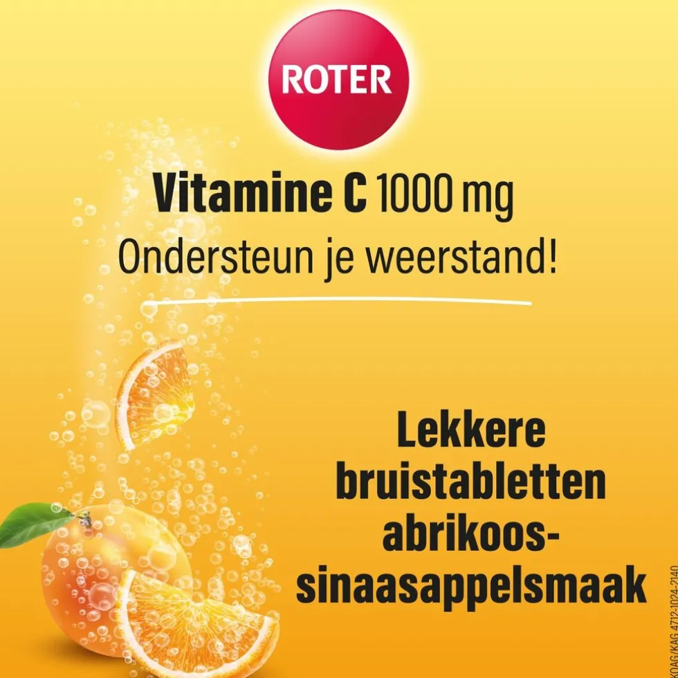 Roter Vitamine C 1000 mg Abrikoos-Sinaasappel Bruistabletten