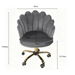 Russle Velvet Schelp Bureaustoel