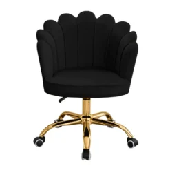 Russle Velvet Schelp Bureaustoel