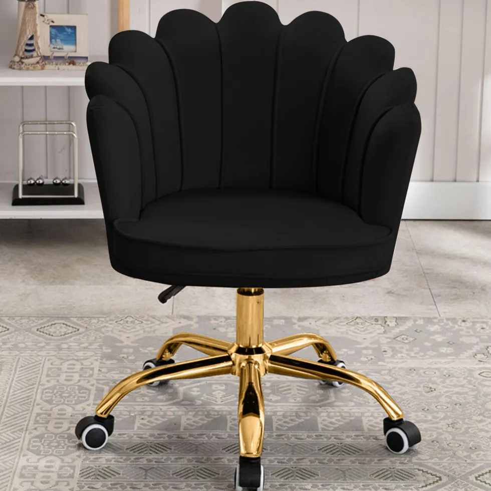 Russle Velvet Schelp Bureaustoel