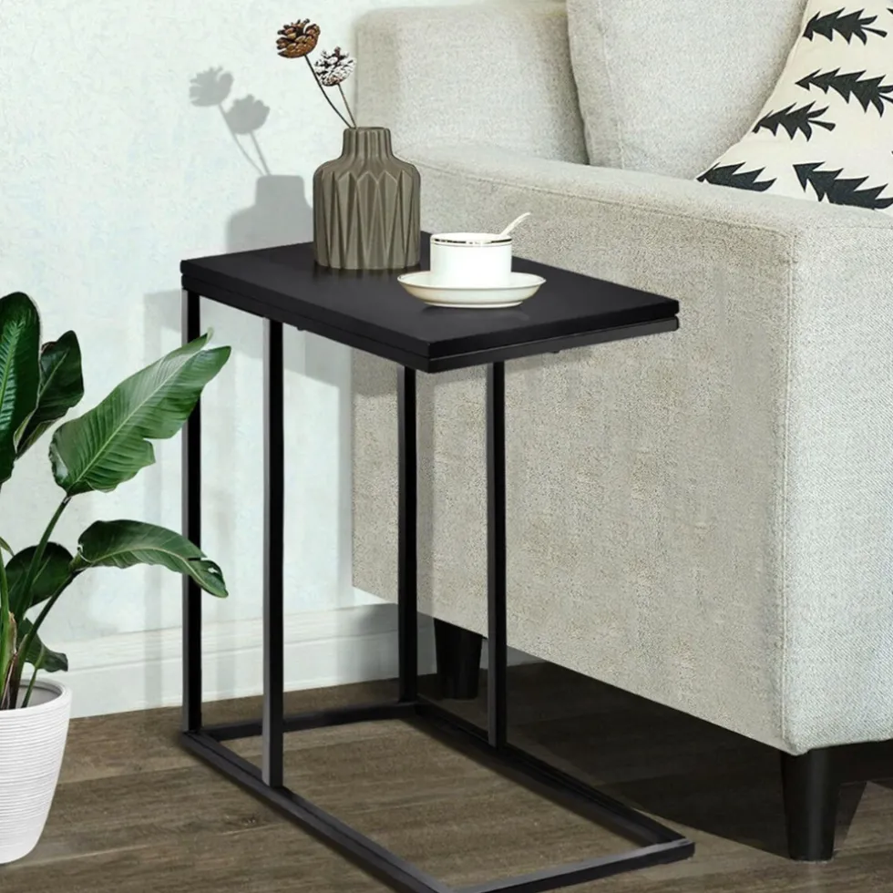 SensaHome Antieke Houten Bijzettafel Sofa Bloemenplank