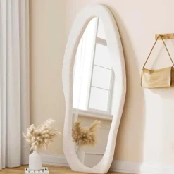 SensaHome Gestoffeerde Staande Spiegel Shaped