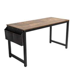 SensaHome Retro Schrijftafel Bureau Computertafel met Metalen Frame