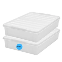 SmartStore Set van 2 Stevige Opbergbox Bedroller 60L