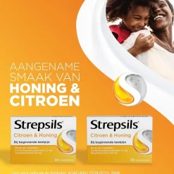 Strepsils Citroen + Honing Zuigtabletten